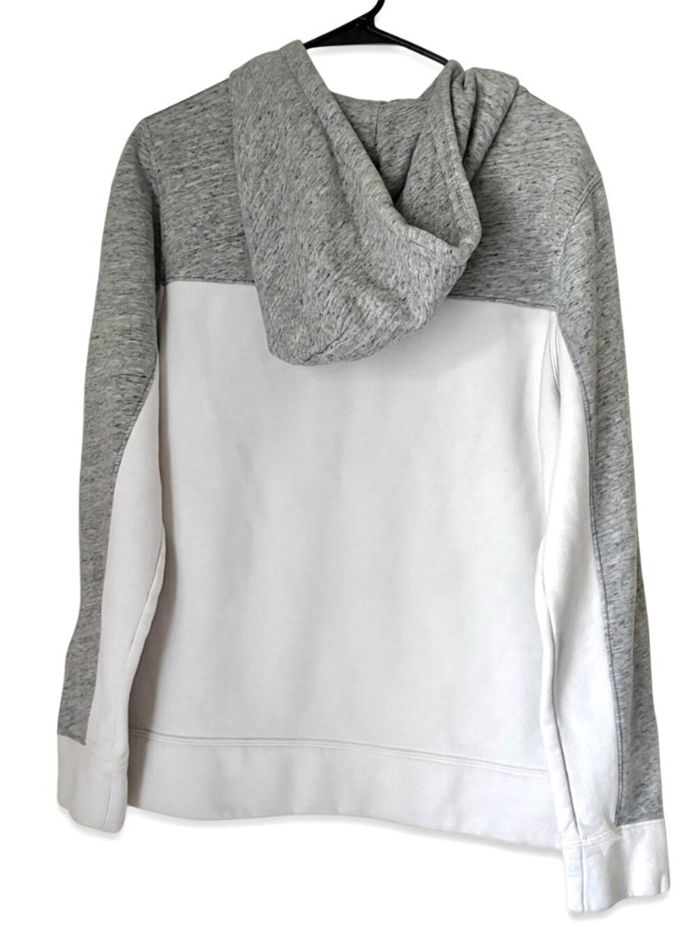 Hollister Men’s Colorblock Logo Tape Sleeve Pullover Hoodie Gray White Size M - Picture 2 of 5